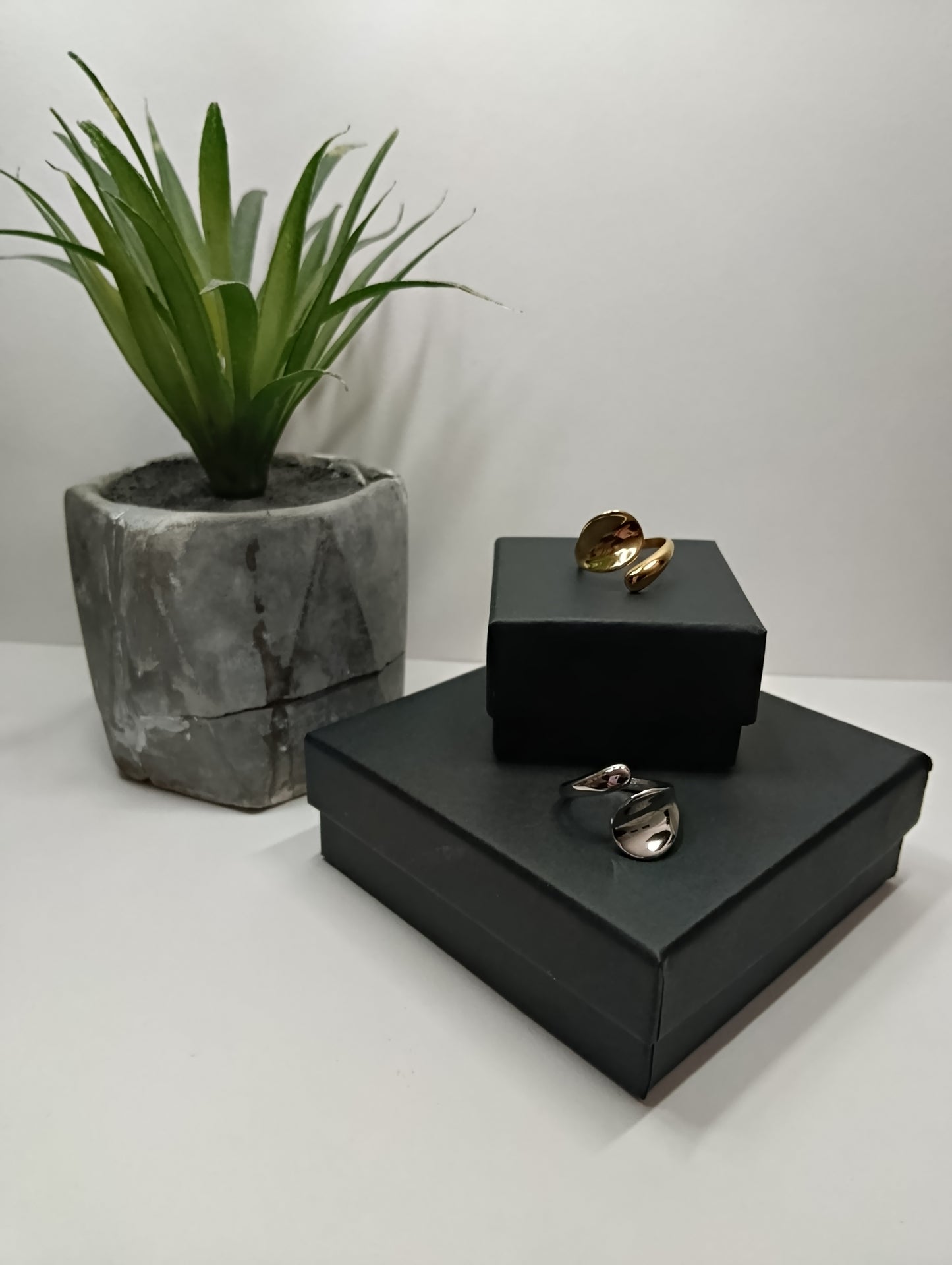 Bague Ajustable Acier Inoxydable 316L Minimaliste — Onde