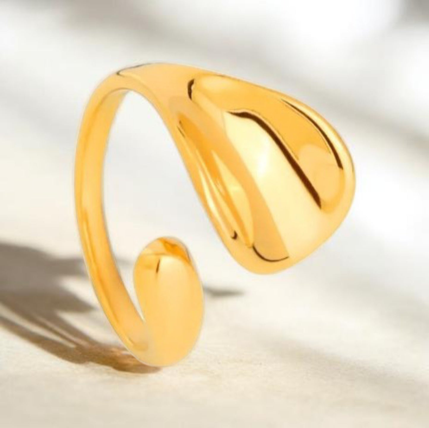Bague Ajustable Acier Inoxydable 316L Minimaliste — Onde