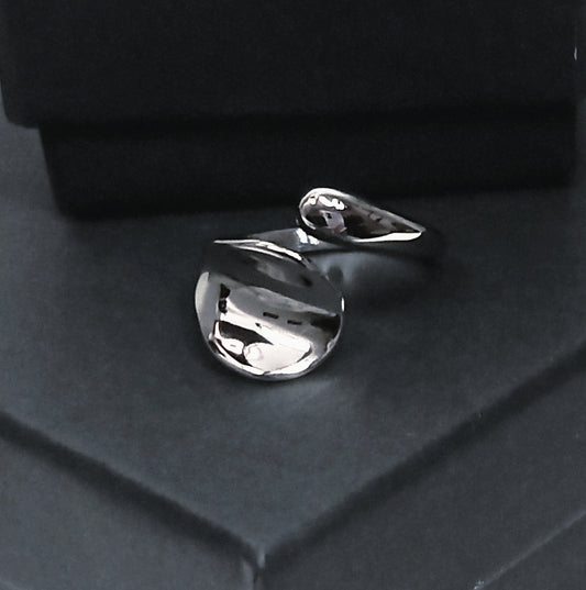 Bague Ajustable Acier Inoxydable 316L Minimaliste — Onde