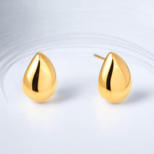 Boucles d'Oreilles Puces Acier Inoxydable 316L Minimaliste — Onde