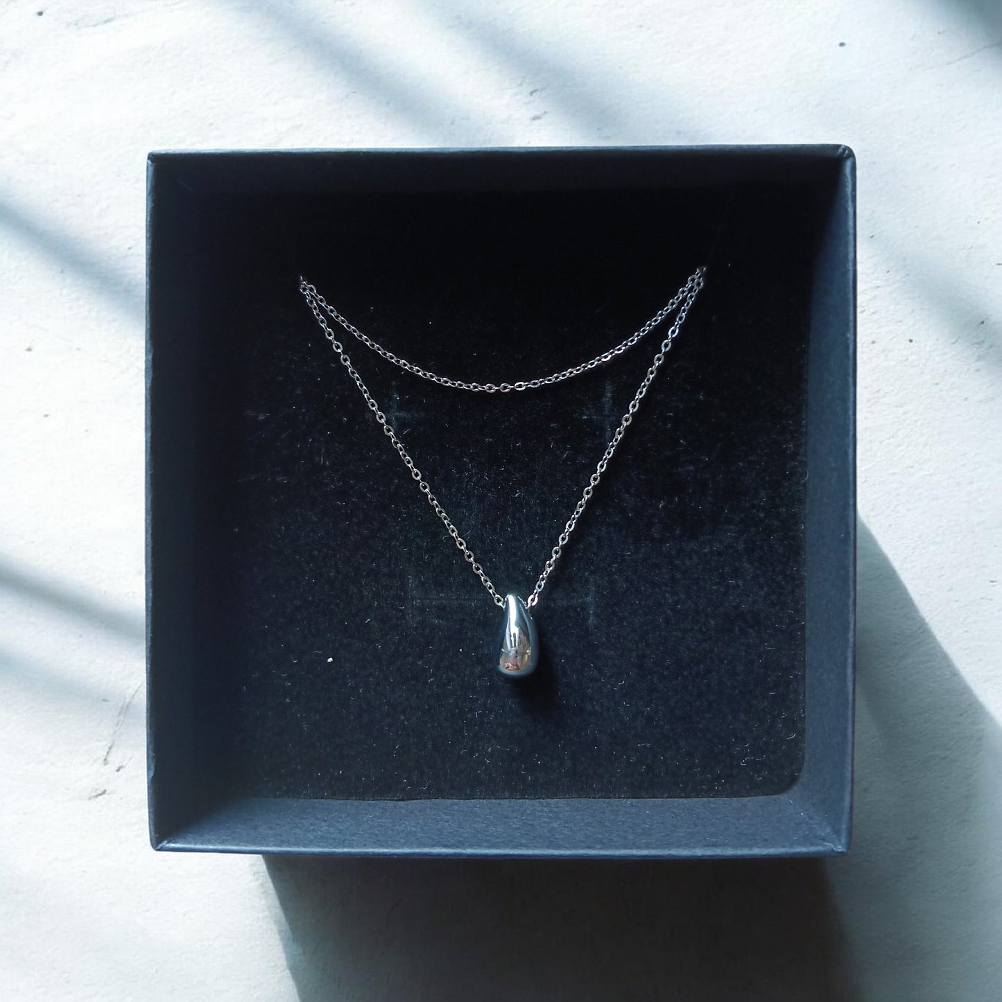 Collier Pendentif Goutte Acier Inoxydable 316L — Onde
