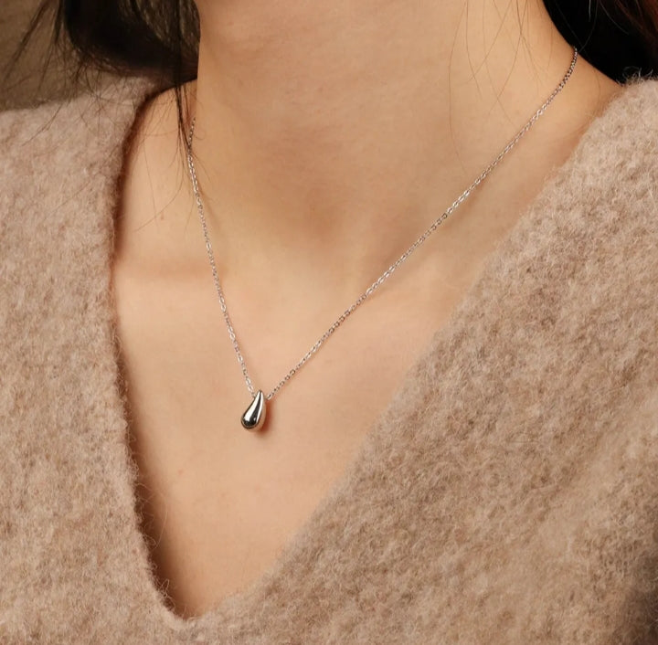 Collier Pendentif Goutte Acier Inoxydable 316L — Onde