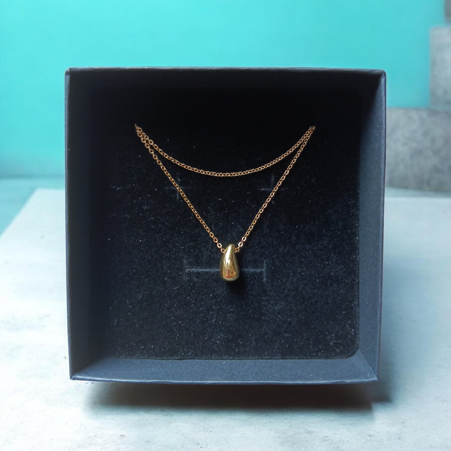Collier Pendentif Goutte Acier Inoxydable 316L — Onde