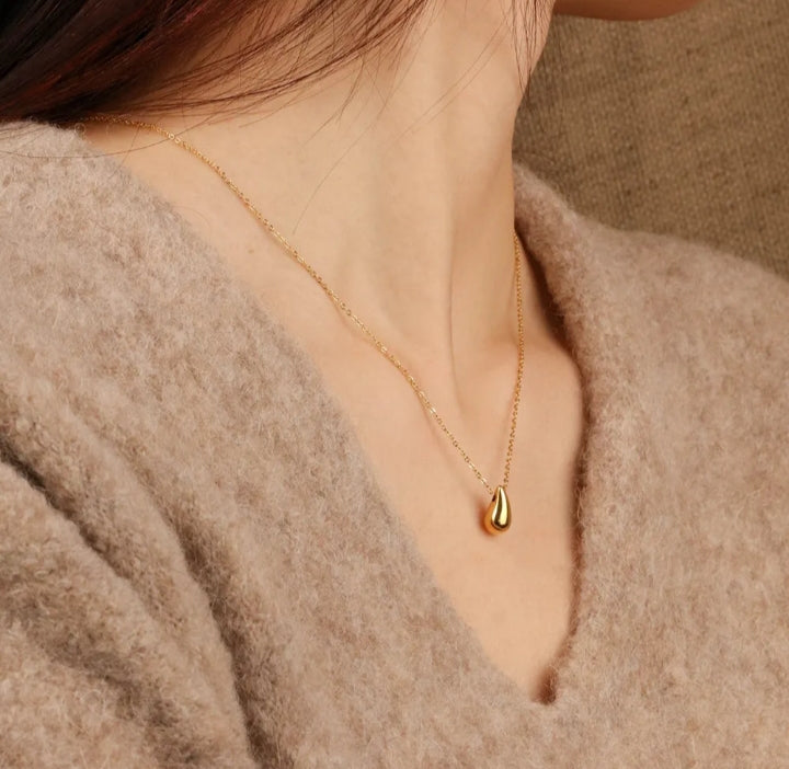 Collier Pendentif Goutte Acier Inoxydable 316L — Onde