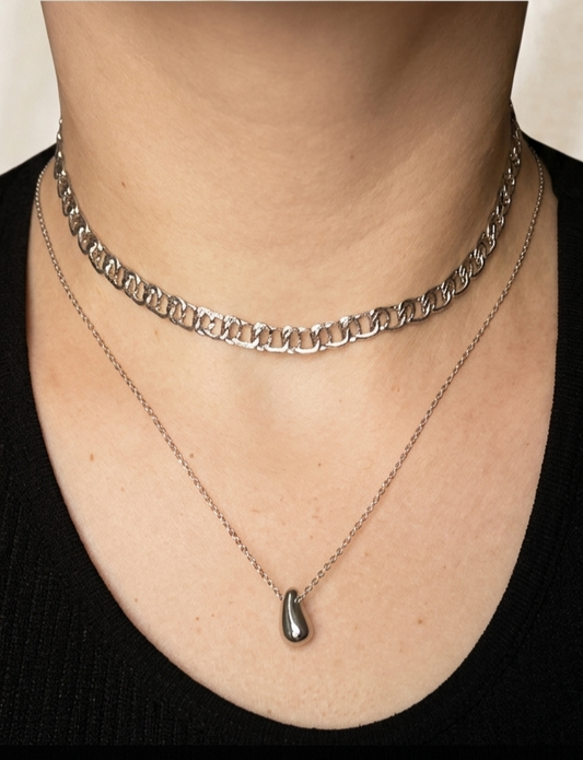 Collier Pendentif Goutte Acier Inoxydable 316L — Onde