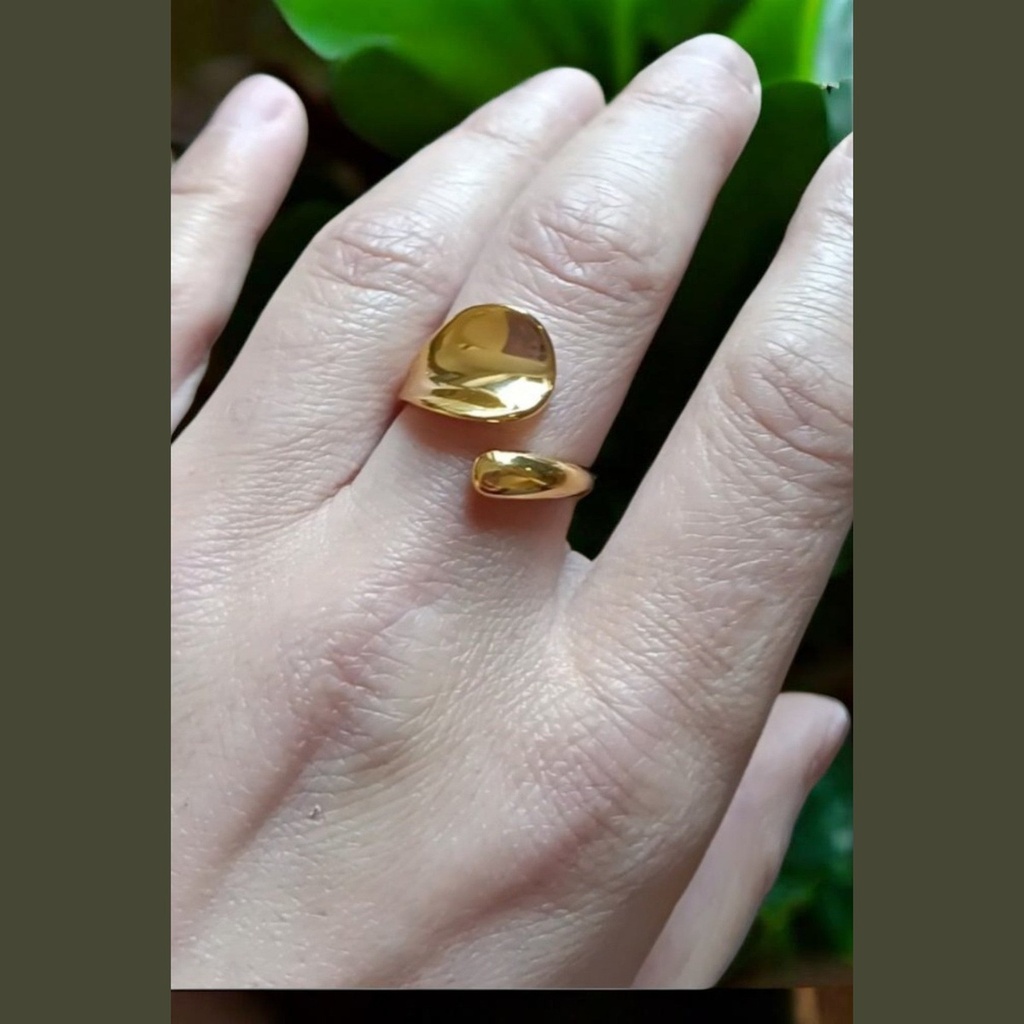 Bague Onde PVD Or 18K — Studio