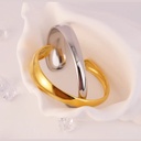 Bracelet Jonc Onde — Duo Argent & Or