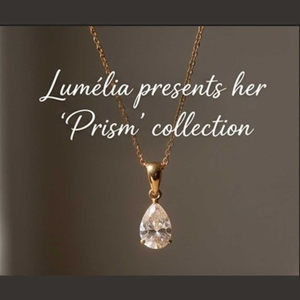 Collier Goutte Zirconium PVD Or 18K — Studio