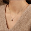 Collier Goutte Onde Argent — Vue Studio