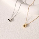 Collier Goutte Onde — Porté Duo