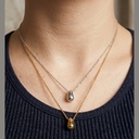 Collier Goutte Onde — Duo Argent & Or