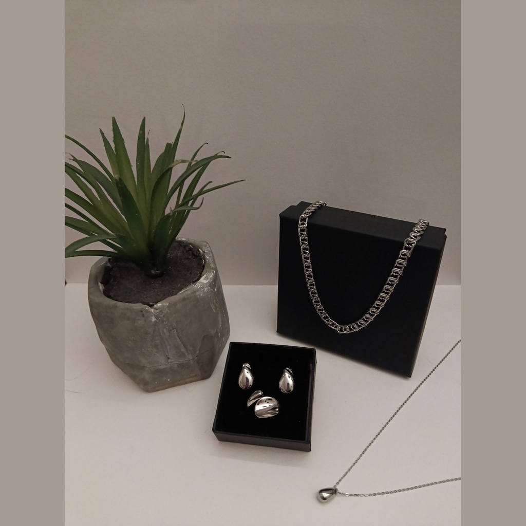 Collection Épure Argent Poli Miroir — Parure