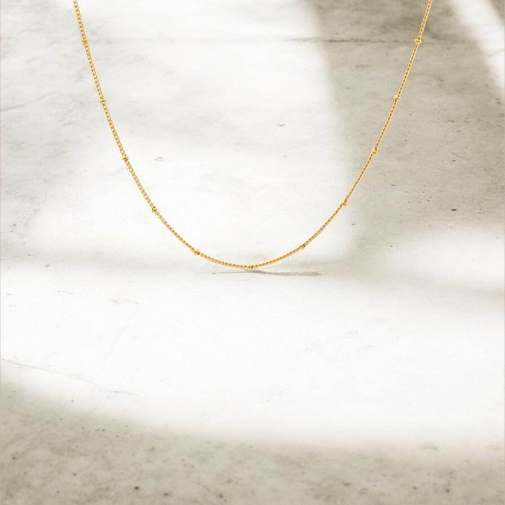 Collier Brume Perlé — Vue Détail Maille