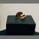 Bague Ouverte Ajustable Onde — PVD Or 18K