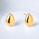 Boucles d'Oreilles Puces Onde — PVD Or 18K