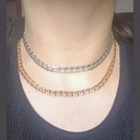 Collier Ras-de-cou Mailles Plates — PVD Or 18K